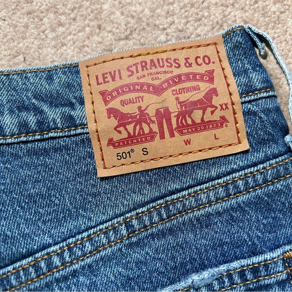 Levi’s 501 Premium Denim High Rise Button Fly 95% Cotton Size 27 - Picture 15 of 17